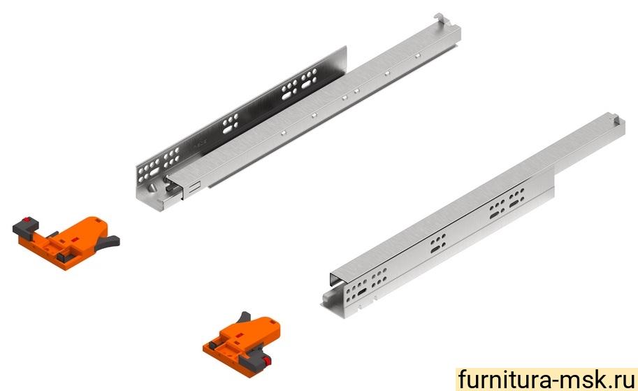 TH03.0650.01.062 Направляющие для деревянных ящиков COMFORT SLIDE Plus 3D полного выдвижения с доводчиком L = 500 40кг металл оцинк